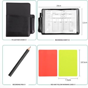 Bóng đá trọng tài huấn luyện viên Kit với ví máy tính xách tay và kim loại còi bóng chuyền trò chơi đánh giá thẻ vàng đỏ cho Đào Tạo - Product Image 4