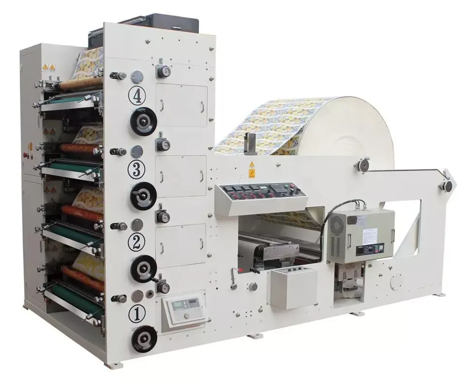 Machine d'impression 4 couleurs, boîte à pizza, imprimante, machine de découpe, boîte ondulée automatique utilisée