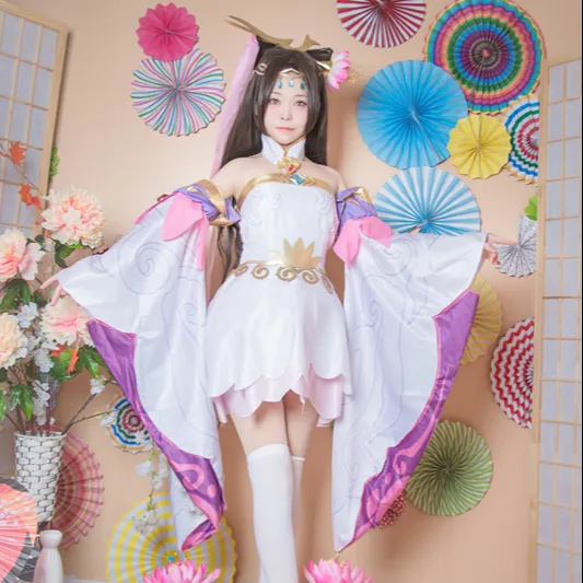 Disfraz de Cosplay de King Diao Chan para mujer adulta, traje sin mangas para bailarina