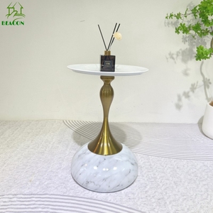 Mesa de centro pequeña multifuncional de diseño de moda para el hogar, mesa auxiliar de bandeja de Metal redonda moderna para pasillo, sala de estar - Product Image 1