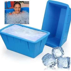 Hot-Selling <strong>Customized</strong> Extra Large Silicone <strong>Ice</strong> <strong>Block</strong> Mold Four Color <strong>Ice</strong> Cream <strong>Maker</strong> with Lids for <strong>Ice</strong> Baths - Product Image 1