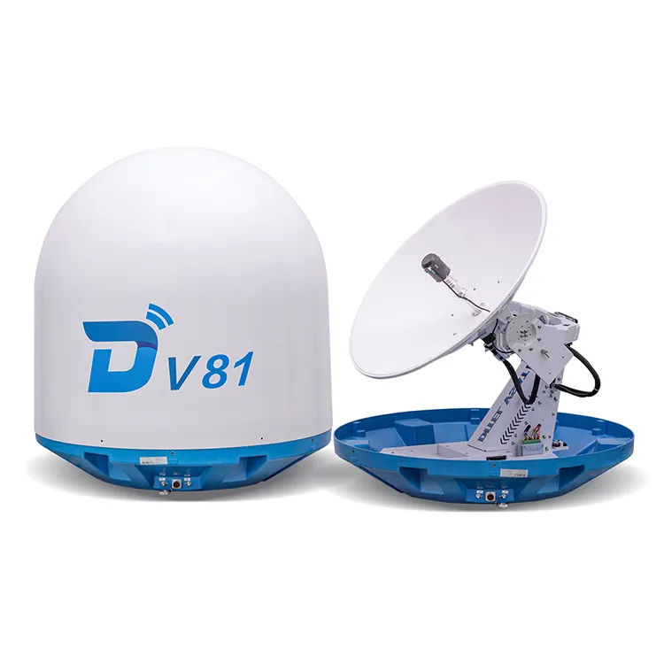 Ditel V81 83cm ku-band mobile barca esterna satellitare antenna antenna di comunicazione automatica internet per la nave