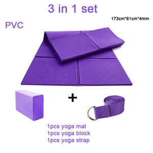 Fitness Yoga matı seti dahil 1 Nbr Yoga matı, 1 blokları, 1 havlu 6 in 1 Oem desteği 100 setleri Yoga egzersiz düzenli veya özelleştirmek - Product Image 4