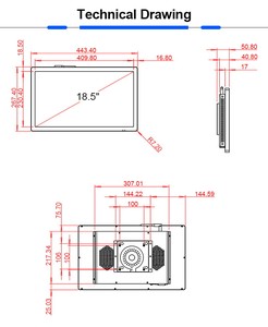 Pantalla digital frontal templada, monitor de pantalla táctil lcd de 19 pulgadas de ancho con entrada vga dvi - Product Image 6
