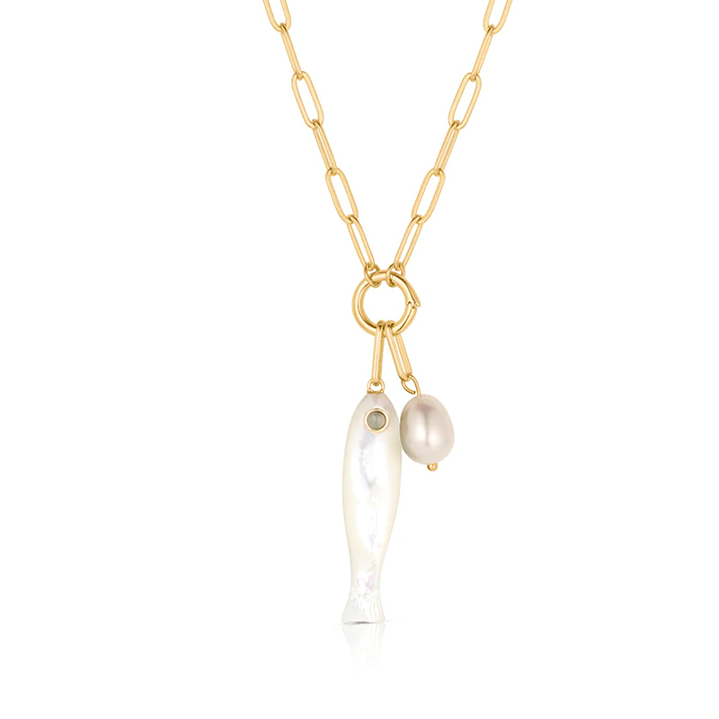 Placcato in oro 14k/18k - madreperla