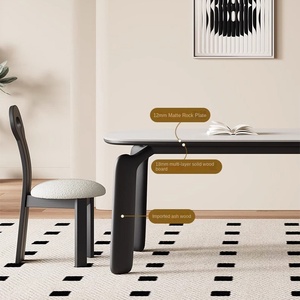 Đơn Giản Thiết Kế Hiện Đại Cổ Hình Chữ Nhật Rắn Gỗ Bàn Ăn Matte Màu Trắng Tinh Khiết Cho Hộ Gia Đình Nhỏ Căn Hộ Đồ Nội Thất Nhà - Product Image 3