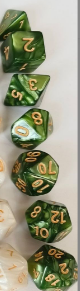 7 pièces vertes