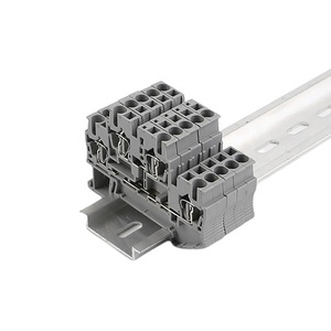 STTB 2.5 Electrical Feed Through Panel Mounted Two <strong>Double</strong> <strong>Layer</strong> Level Junction <strong>Double</strong> Level <strong>Spring</strong> Cage Din Rail <strong>Terminal</strong> <strong>Block</strong> - Product Image 1