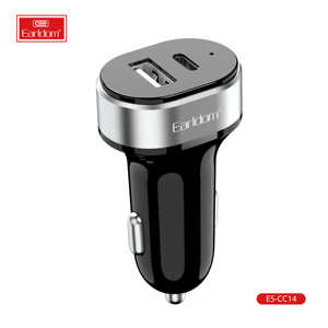 Earldom USB C araba şarjı, 45W çift bağlantı araba şarjı hızlı şarj PD şarj hızlı şarj 18W tip C araç adaptörü iPhone 13 için - Product Image 1