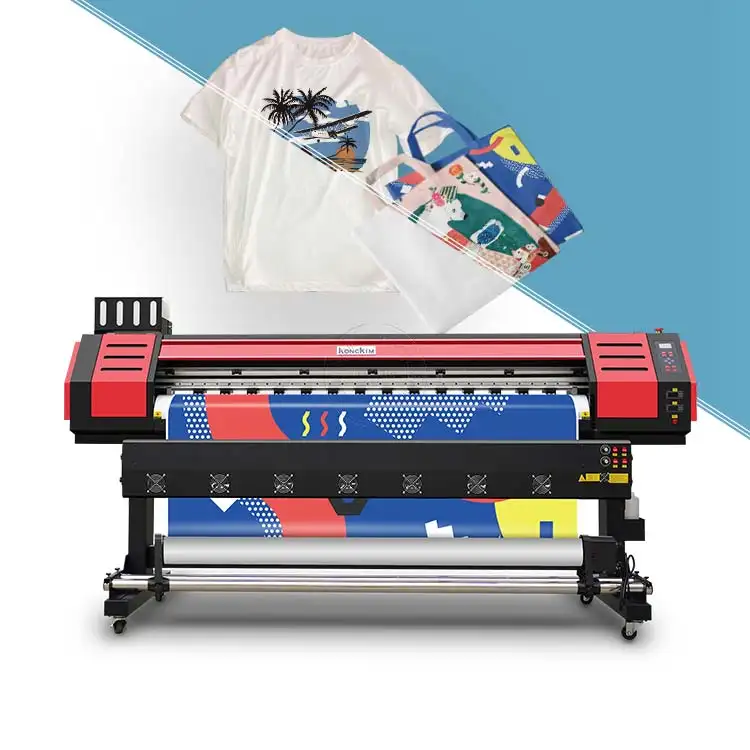 KONGKIM صبغ التسامي ماكينة طباعة منسوجات سعر معقول مع 4720 / i3200 رؤوس الطباعة