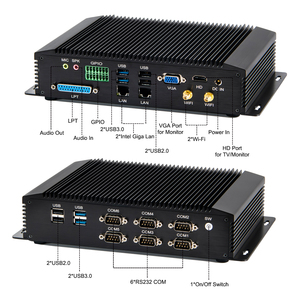 Mini pezzi industriali senza ventaglio per Computer con nucleo di Computer I7 4500U I5 4200U Computer Desktop 6 * COM 2 * LAN VGA & HD Win10/Linux industriale Mini PC - Product Image 2