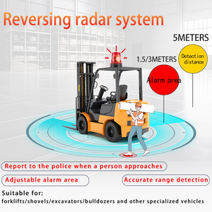 Universal 10-80V Zumbador de área Voz Advertencia de distancia Carretilla elevadora Sistema de seguridad de radar anticolisión inverso básico Alarmas de coche - Product Image 2