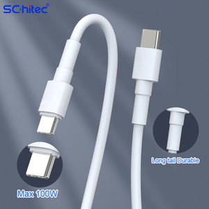 Schitec beyaz 60W USB C kablo 1m TPE Max süper şarj tipi C için iPhone için UAB kablosu - Product Image 4