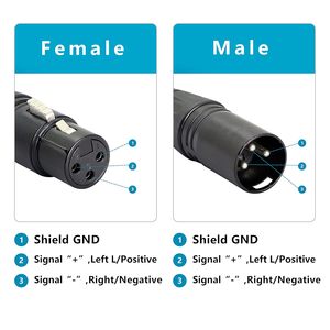 Dual XLR 3pin nam RJ45 Nữ adapter cáp Nylon RJ45 nữ kép DMX XLR 3pin nữ cáp mở rộng cho Cat5 Ethernet - Product Image 2