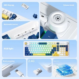 Sanju Kb18 <strong>Wireless</strong> for Bluetooth Three-Mode Luminous Mechanical Gaming <strong>Keyboard</strong> Color Matching Knob Cross-Border <strong>Function</strong> for - Product Image 3