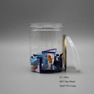 זול מזון כיתה 650ml עגול פלסטיק מחמד קל פתוח פחיות ומזון צנצנות לאריזה מתוק שוקולד סוכריות, צבע דוב צורת gummy - Product Image 6