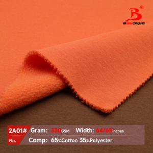Vải Polar Fleece 330GSM, 70% cotton, 30% polyester, chất liệu dệt kim CVC, vải dệt kim giữ ấm có viền gân đồng bộ - Product Image 2