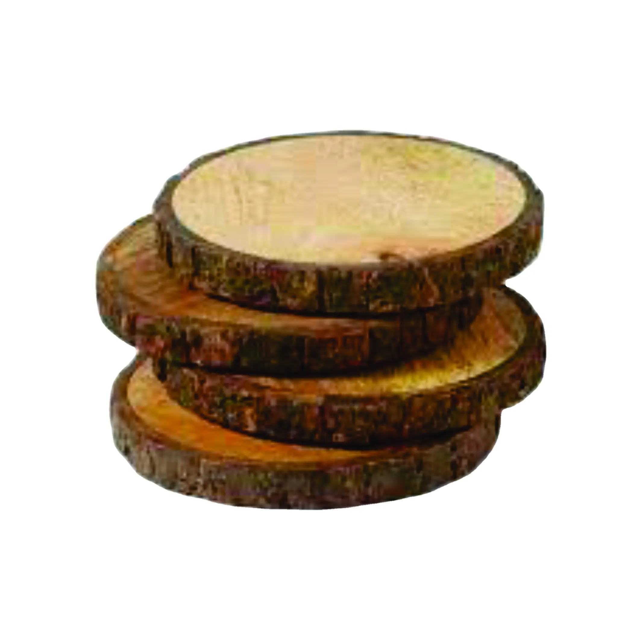 インドで手作りされたベストセラーのカスタマイズされた木製キッチン使用コースターマンゴーウッド素朴なスタイルのテーブル使用コースター食器