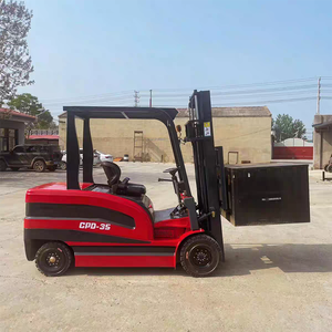 1T Small Four Wheel Counterweight Forklift <strong>Stacking</strong> Lifting and <strong>Unloading</strong> Electric Forklift - Product Image 1