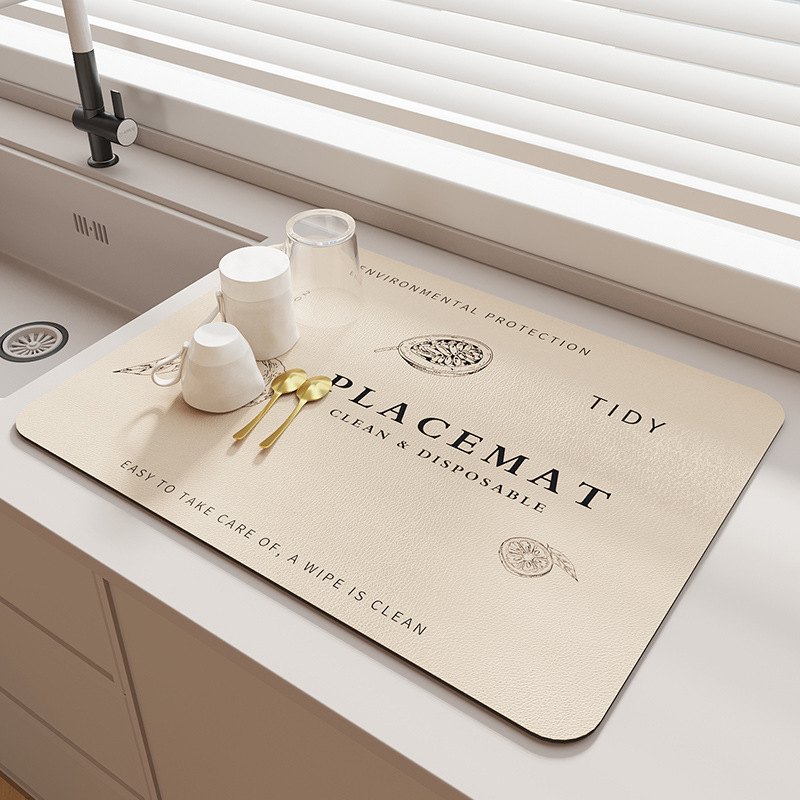 No-wash drain mat - sinking plum and floating melon