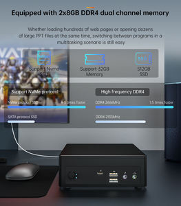Auf Lager empfehlen Intel I9 10880H By02 Dp Typ C Kein RAM Kein Speicher Win 10 System Business Office PC Gaming Mini I9 Pc - Product Image 4