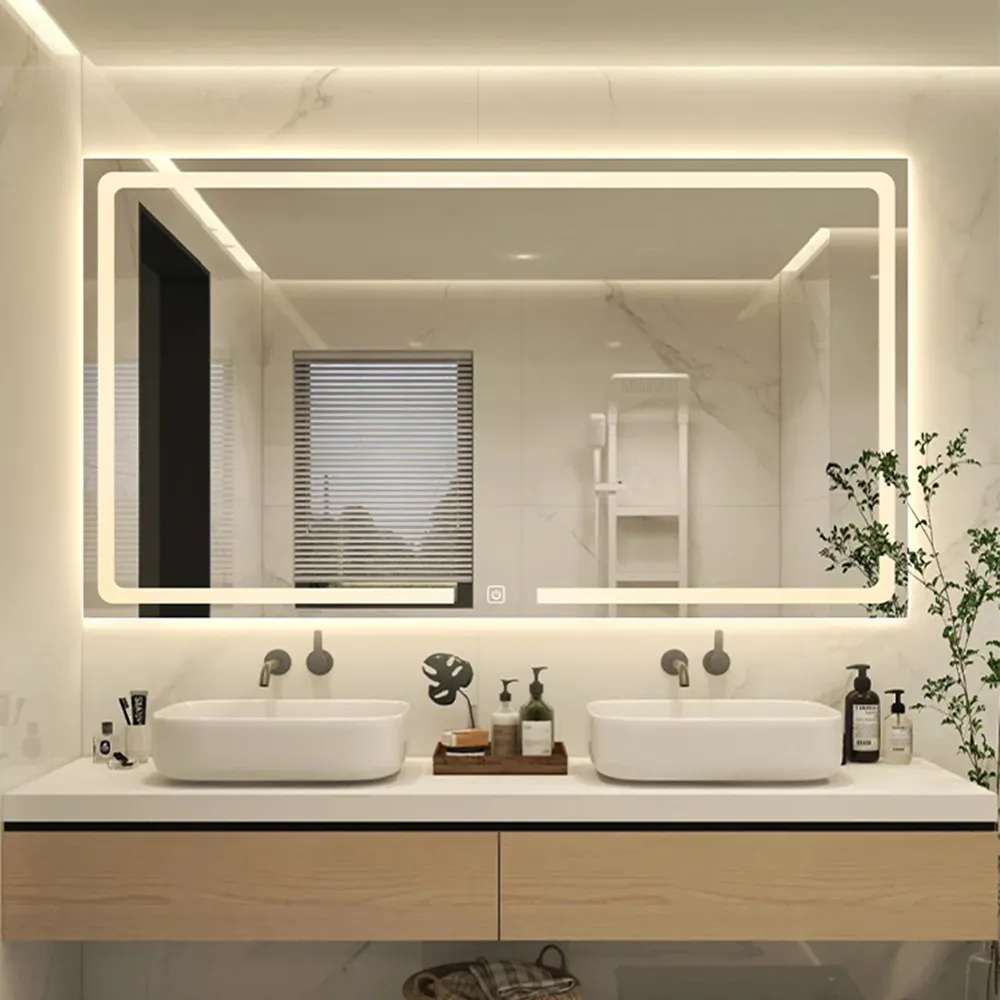 spiegel led moderne wandmontage badspiegel smart led barbier badezimmerspiegel mit radio