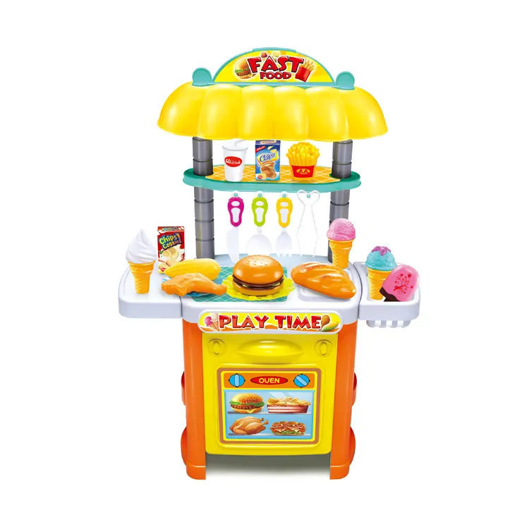 Fast Food Play Set Kids Kitchen Toy Game 35 PCS