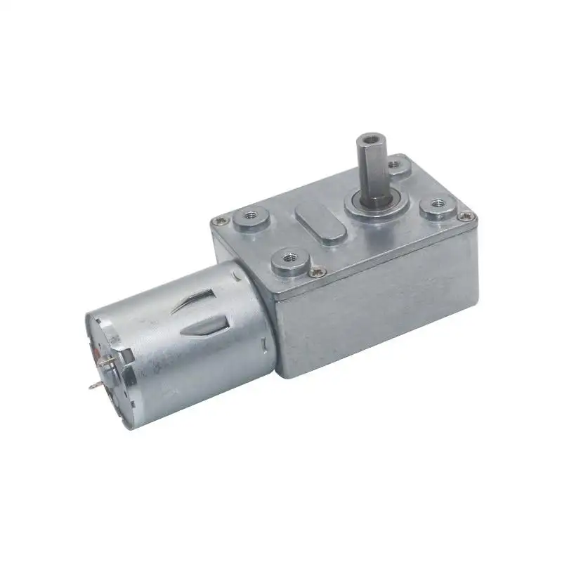 Réducteur de couple haut moteur 24V 12V cc, 10 tr/min, 40 tr/min, Jgy370, petit arbre creux, auto-verrouillage, moteur à engrenage à vis sans fin électrique