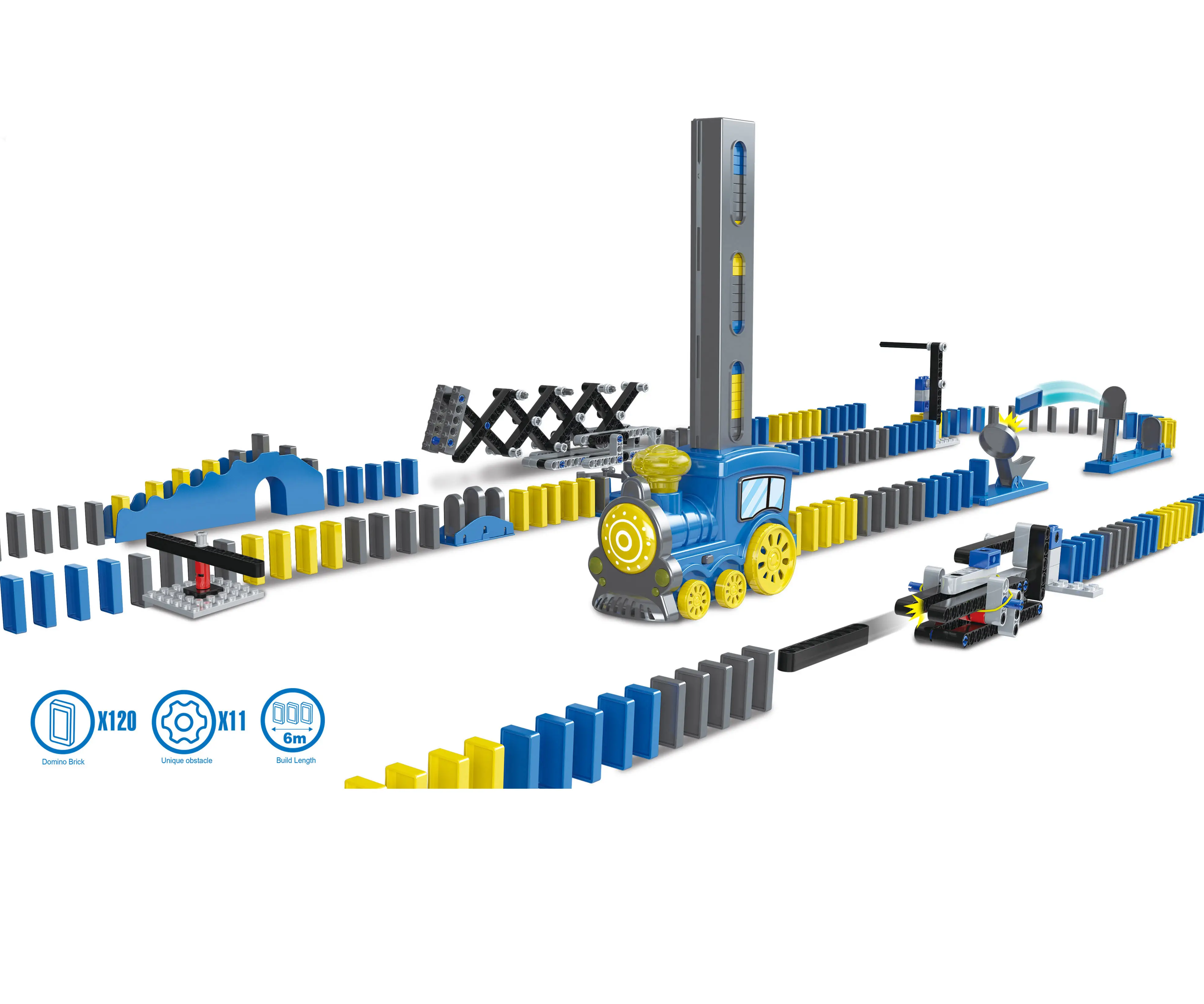 Đồ Chơi Xe Lửa Domino Điện Cho Trẻ Em Có Âm Thanh & Ánh Sáng Tự Động Xếp Gạch Domino Trò Chơi Xếp Chồng Trò Chơi Đồ Chơi Cho Trẻ Em Quà Tặng