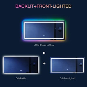 Color Changing Touch <strong>Sensor</strong> Switch Make up Led Light Rgb <strong>Mirror</strong> Anti Fog Rectangle Bathroom <strong>Mirror</strong> - Product Image 4