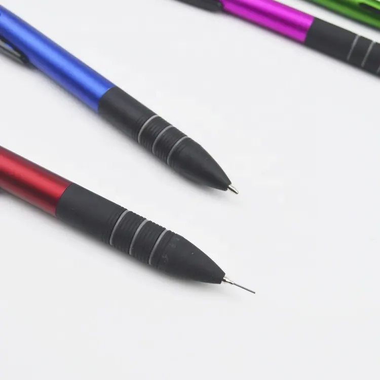 Высокое качество 4 в 1 многоцветные шариковые ручки 3 вида цветов шариковая ручка 1 автоматический карандаш с сенсорным экраном стилус