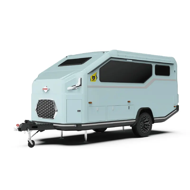 Nuovo prodotto 6 metri nuova energia 4x4 rimorchio fornitore Motorhom vendita Caravan con tenda e cucina