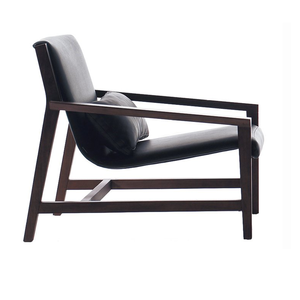 Premium Zwart Lederen Occasionele Stoel Echt Lederen Stoelen Gooien Kussen Woonkamer Stoel Ultiem Comfort - Product Image 6