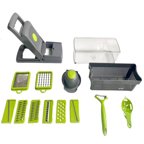 Food Multi Function Spinner Kitchen Salad Mini Grater 14 In 1 Cutter Slicer Vegetable Chopper With Container