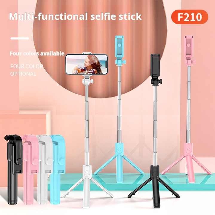 X712-2 R 1S Selfie Stick Met Licht En Telefoon Stand Houder Draadloze Draagbare Gimbal Statief Tripod Voor Mobiele Telefoon Selfie