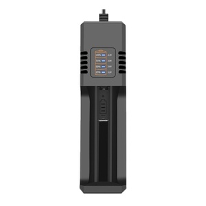 选框工厂源5A DC输出充电器单蓝光发光二极管显示器欧盟/美国18650锂离子工业插头标准 - Product Image 1