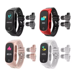 N8 หูฟังสมาร์ทวอทช์พร้อมหูฟัง 2 In 1 Smartwatch หูฟังไร้สายพร้อมเครื่องวัดอัตราการเต้นของหัวใจหูฟัง Tws ภายในนาฬิกาสมาร์ท