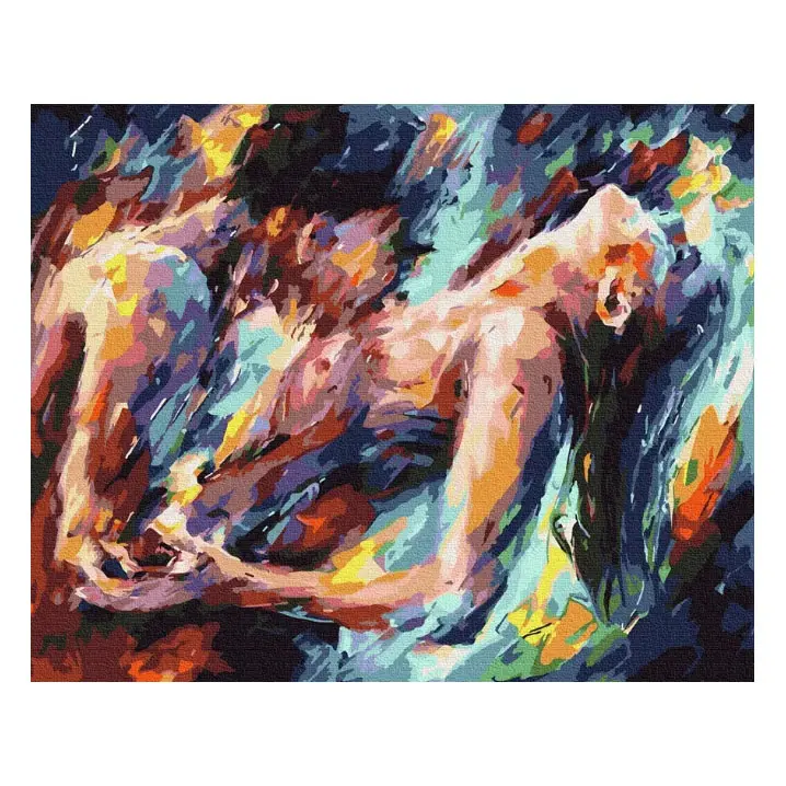 Pintura de decoración de pintura de amantes abstractos de moda para parejas adultas, hombres y mujeres, pintura al óleo por números