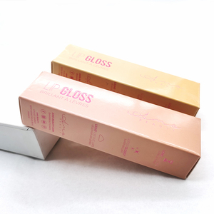 Özel kabartmalı LOGO pembe kozmetik kağit kutu vakıf ruj parlak laminasyon kağit kutu es - Product Image 1