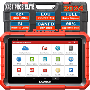 Starten Sie X431 PROS ELITE Bidirektion aler Diagnose scanner Voll system 32 Spezial funktionen CANFD ECU Codierung für Autos