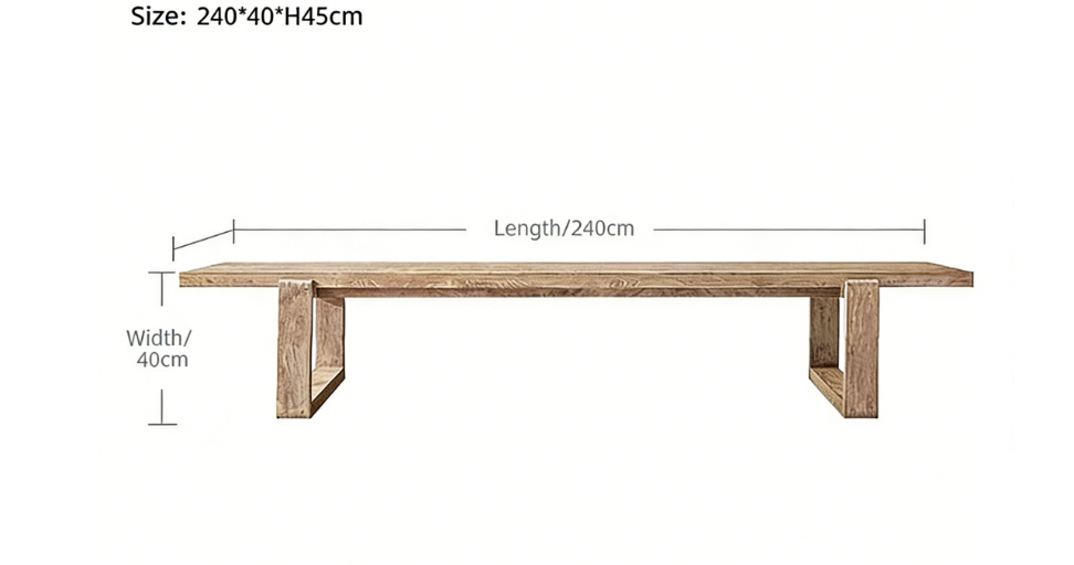 Banc en teck 240*40*H45