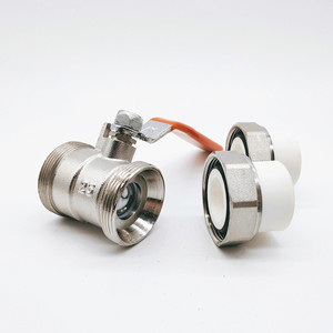 PPR40 nickel überzogene manuelle modulation hydraulische steuerung griff 2 weg inline dn32 doppel wahre union messing kugel ventil für wasser