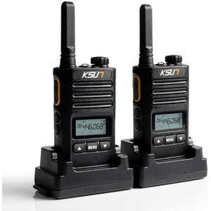 Ksun walkie talkie tfsi 6w sem fio, mini transmissor fm, hf pequeno, com rádio bidirecional, portátil, à prova d' água, sistema de interfone, uhf