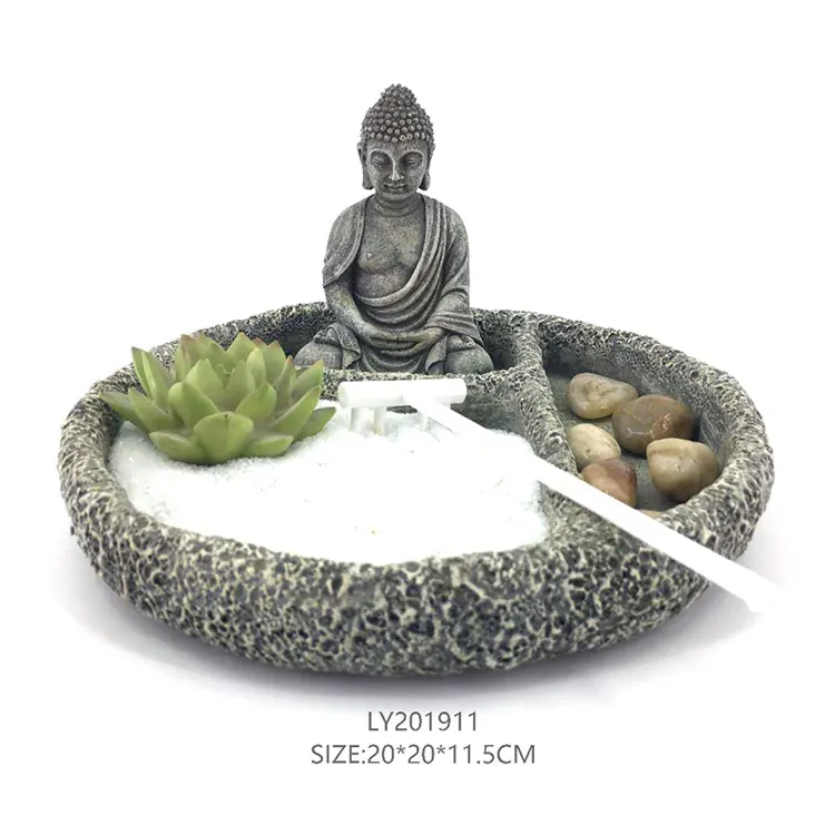 Scrivania coperta decorativo giapponese zen garden, personalizzato mini zen garden ornamento/