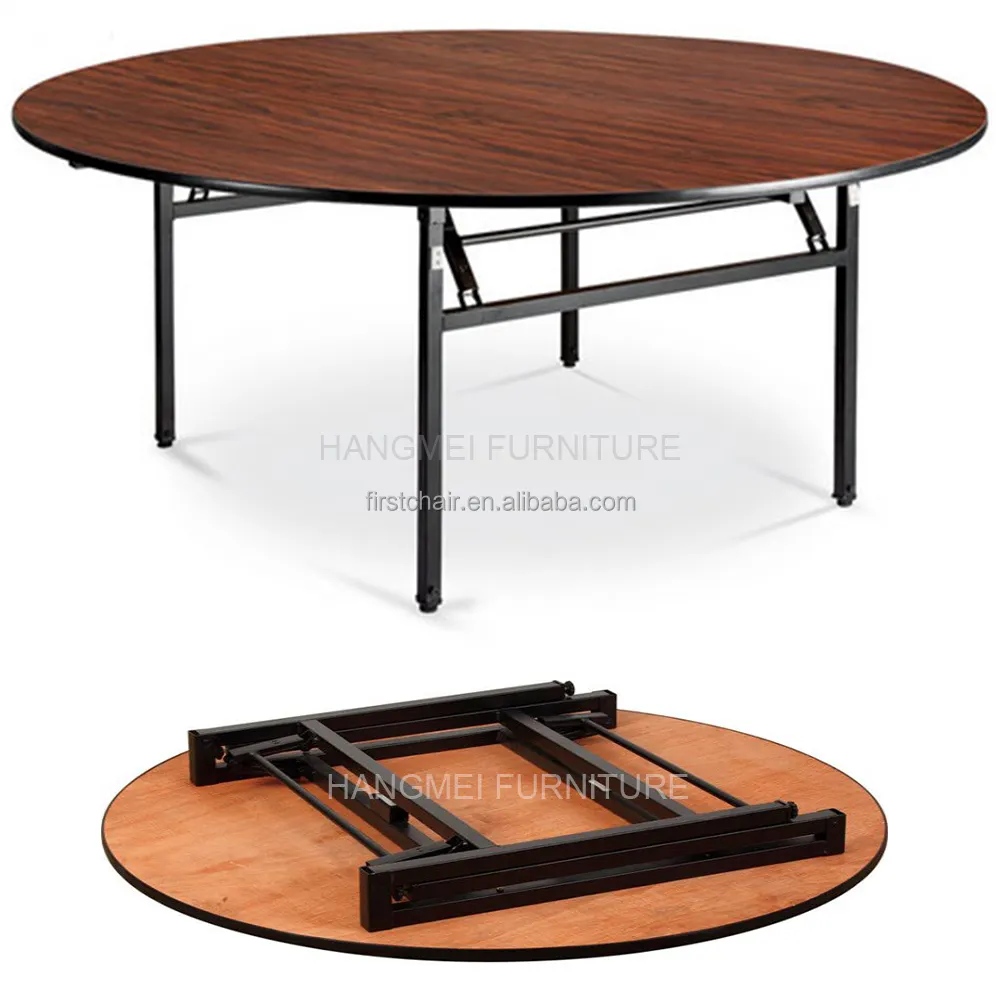 Muebles de Hotel para exteriores, mesa plegable de comedor, salón de banquetes, madera contrachapada de melamina, venta al por mayor