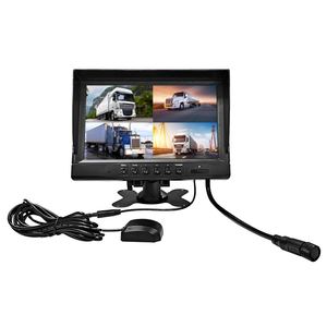 Monitor de 9 pulgadas, pantalla dividida cuádruple, entrada de cámara AHD, sistema de monitoreo de seguridad del vehículo, compatible con monitoreo remoto con 4G WIFI GPS - Product Image 1