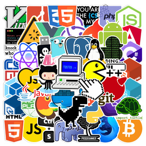 50Pcs Cartoon <strong>Programming</strong> <strong>Software</strong> Logo Graffiti Stickers for Laptop Table Wall Decor Vinyl Programmer Internet Sticker - Product Image 1