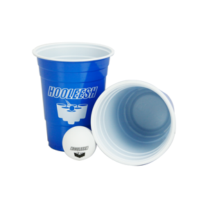 ถ้วยเบียร์ปอง ถ้วยพลาสติกแบบกําหนดเองและโลโก้ BeerPong ถ้วยทิ้งสีแดงสําหรับเกมเบียร์ปองและการดื่ม - Product Image 4