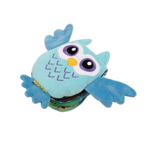 タッチアンドフィールブック刺繍フクロウ布ブックぬいぐるみソフトおもちゃクリンクルフラップ付きカスタムプリント子供向けブック