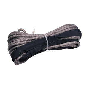 Winch Rope <strong>String</strong> Line Cable With Sheath Gray Synthetic Towing Rope 15m 7700LBs Car Wash Maintenance <strong>String</strong> for ATV UTV Off-Road - Product Image 1